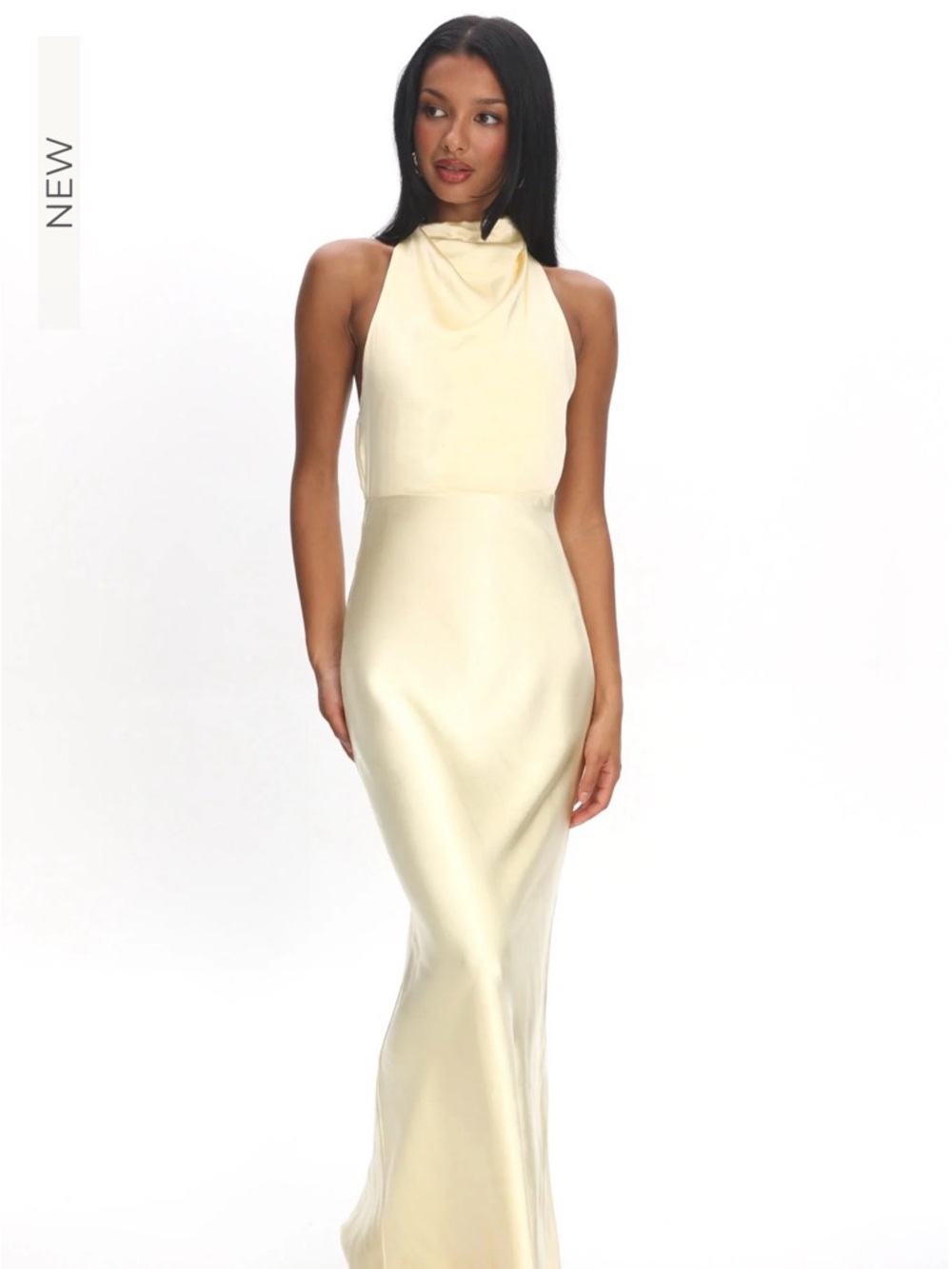 Gelato Pearl Strap Halter Maxi Dress | Butter